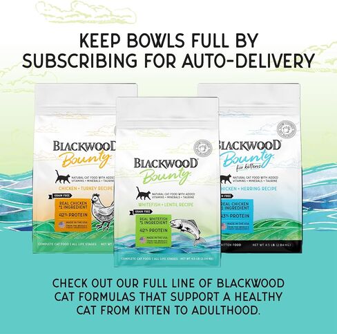 Blackwood Bounty Grain Free Cat Food, Whitefish and Lentil Recipe, 4.5 lb. Bag in Saudi Arabia