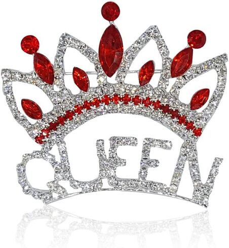 أزياء مجوهرات بروش blingbling '' Queen '' 'دبابيس بروش للنساء هدايا فتاة الفتيات (دبوس بروش ، أحمر) in Kuwait
