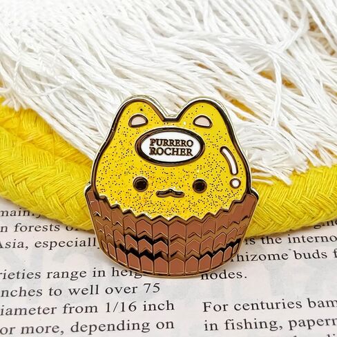 Cute Cat Chocolate Badge Pin - Cooperation Series - Enamel Lapel Pin - Plated Badge for Clothing, Bags, and Lanyards in Saudi Arabia
