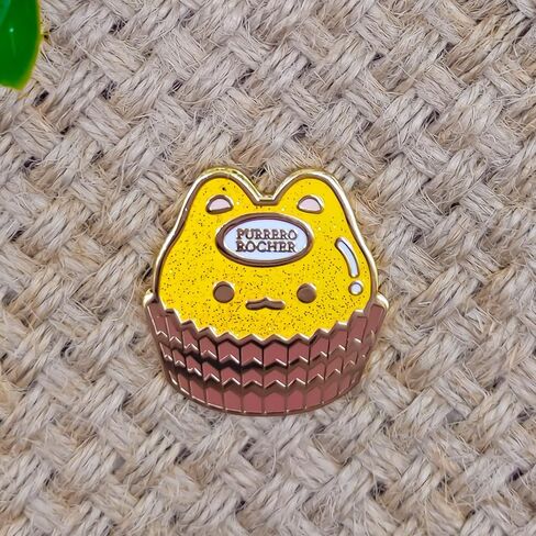 Cute Cat Chocolate Badge Pin - Cooperation Series - Enamel Lapel Pin - Plated Badge for Clothing, Bags, and Lanyards in Saudi Arabia