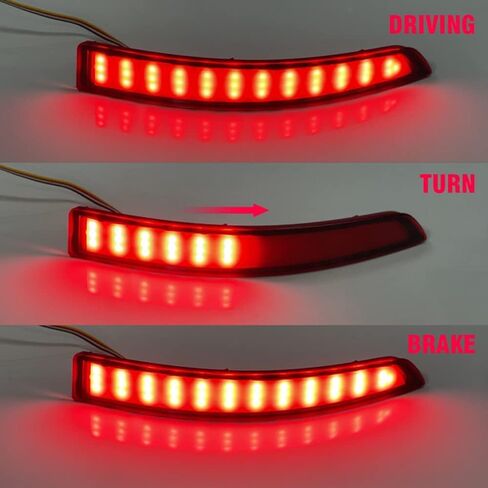 Vvedik 2PCS LED LED الخلفي العاكس الخفيف للسيارة القيادة القيادة انعطاف الإشارة ضوء 12 فولت ل VW ل SALKSWAGEN SAGITAR 2015-2018 لجيتا من أجل MK6 in Saudi Arabia