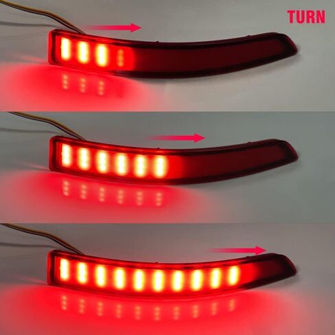 Vvedik 2PCS LED LED الخلفي العاكس الخفيف للسيارة القيادة القيادة انعطاف الإشارة ضوء 12 فولت ل VW ل SALKSWAGEN SAGITAR 2015-2018 لجيتا من أجل MK6 in Saudi Arabia
