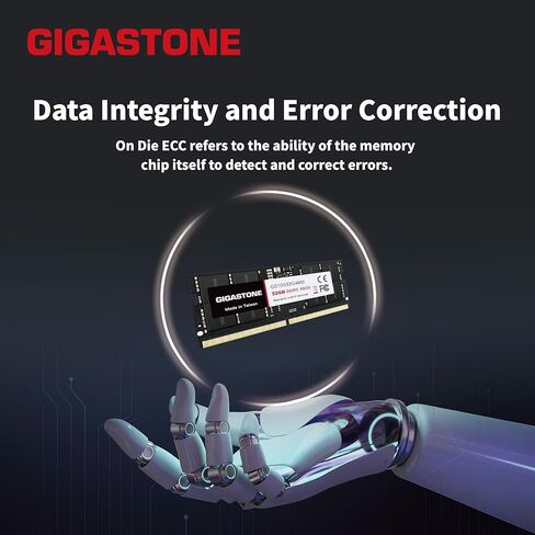 【ذاكرة الوصول العشوائي DDR5】 مجموعة GIGASTONE 64 جيجابايت (2 × 32 جيجابايت) DDR5 4800 ميجا هرتز PC5-38400 CL 40-40-40-77 1.1 فولت SODIMM 262 Pin غير مخزنة وغير ECC ترقية ذاكرة الكمبيوتر المحمول عالية الأداء in Kuwait