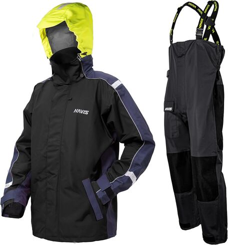 سترة الإبحار الساحلية للرجال مقاومة للماء وقابلة للتنفس وبنطلون صدريات متطابقة بشكل عام مجموعة كومبو من معدات الطقس السيئ in Kuwait