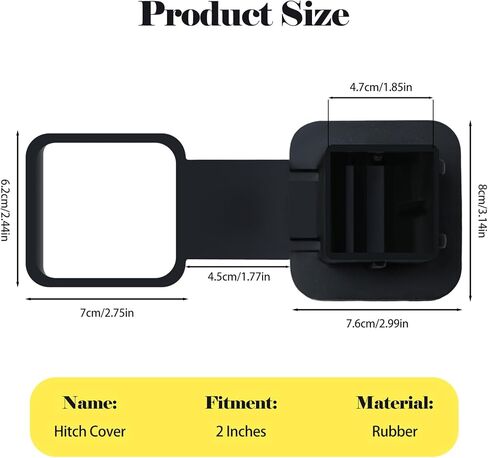 غطاء عقبة مربع مربع 2 بوصة - غطاء قابس أنبوب القطر السوداء السوداء من الفئة 3/4/5. in Kuwait