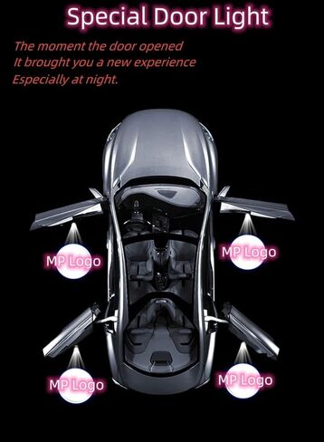 2pc Car Door Light Logo Projector Compatible with BMW 1 2 3 4 5 6 7 Series, X1 X2 X3 X4 X5 X6 X7, Z GT M2/M3/M4/M5 Laser Shadow Courtesy Welcome Lamp (Standard Logo) in Kuwait