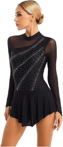 Gymnastics Leotards for Girls Figure Skating Jumpsuit Splice Dancewear Ballet Dress Rhythmic Dance Bodysuit in Saudi Arabia