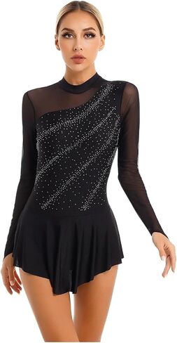 Gymnastics Leotards for Girls Figure Skating Jumpsuit Splice Dancewear Ballet Dress Rhythmic Dance Bodysuit in Saudi Arabia