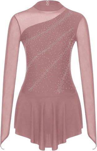 Gymnastics Leotards for Girls Figure Skating Jumpsuit Splice Dancewear Ballet Dress Rhythmic Dance Bodysuit in Saudi Arabia