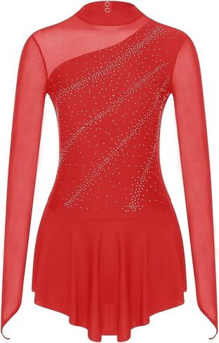 Gymnastics Leotards for Girls Figure Skating Jumpsuit Splice Dancewear Ballet Dress Rhythmic Dance Bodysuit in Saudi Arabia