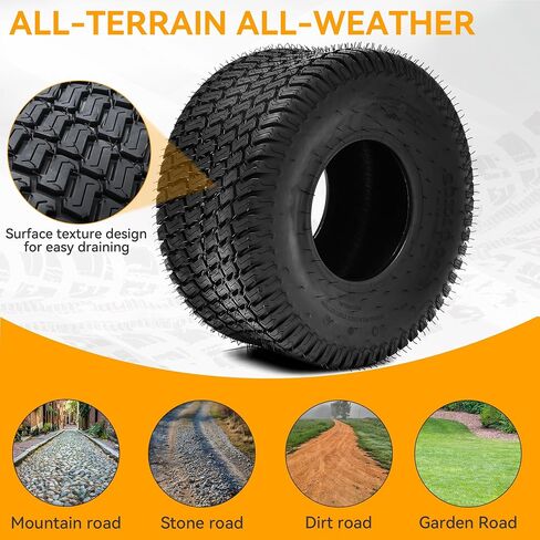 YINTAHECH 18x8.5-8 Lawn Mower Tires, 18x8.5-8 Tractor Turf Tires, 18x8.5x8 NHS Tires, 4PR/Ply Tubeless(Set of 2) in Kuwait