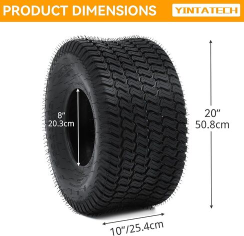 YINTAHECH 18x8.5-8 Lawn Mower Tires, 18x8.5-8 Tractor Turf Tires, 18x8.5x8 NHS Tires, 4PR/Ply Tubeless(Set of 2) in Kuwait