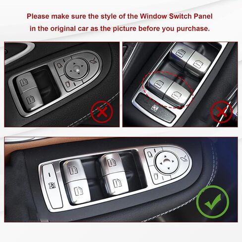Xotic Tech Silver Car Care Control Power Pottion Cap استبدال ، غطاء إصلاح ماجستير في زجاج النافذة ، متوافق مع Mercedes Benz C E S GLC Class W205 W213 W222 W253 X253 (الأمام اليمين) in Saudi Arabia
