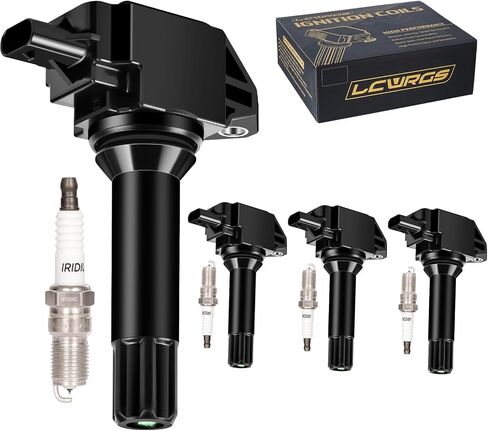 Set of 4 Ignition Coil Pack and Spark Plugs Fits for 2.0 2.5 H4 Subaru Impreza Crosstrek Legacy Forester Outback 2013 2014 2015 2.0L 2.5L Replaces# UF710 UF724 in Saudi Arabia