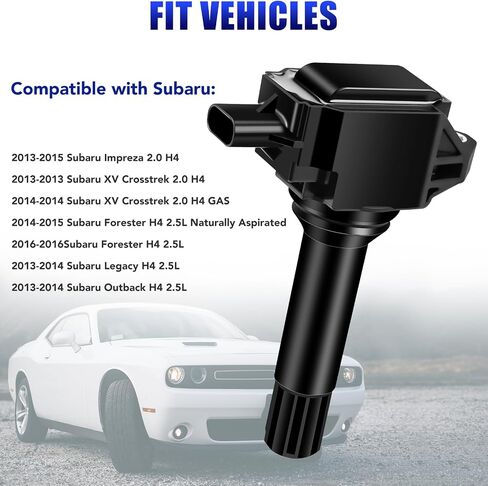 Set of 4 Ignition Coil Pack and Spark Plugs Fits for 2.0 2.5 H4 Subaru Impreza Crosstrek Legacy Forester Outback 2013 2014 2015 2.0L 2.5L Replaces# UF710 UF724 in Saudi Arabia