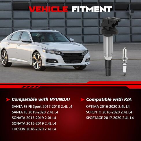 UF598 Set of 4 Ignition Coil Pack and Iridium Spark Plugs Compatible with 2011-2016 Mini Cooper Countryman, 2013-2016 Mini Cooper Paceman, 2007-2015 Mini Cooper L4 1.6L,Replace C1692,GN10328 in Saudi Arabia