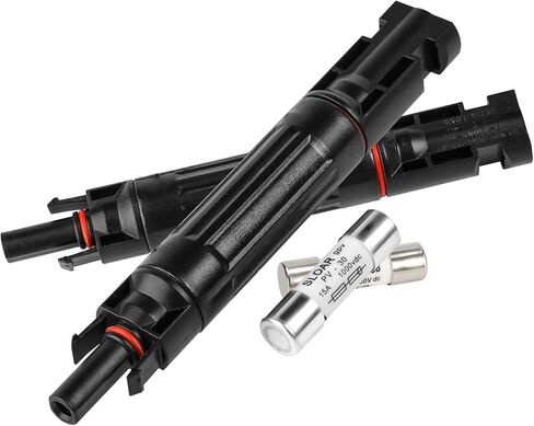 15A 1000V Solar Fuse IP67 Solar Fuse Holder Inline 2 PCS PV Panel String Fuse Male and Female Connector for Solar Pannel (Pack of 2) in Saudi Arabia