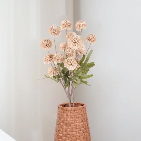 4Pcs Artificial Dandelion Flowers Arrangement for Home Decor Faux Dandelion Plants for Vases Wedding and Party Decorations Natural Look Ornament in Kuwait