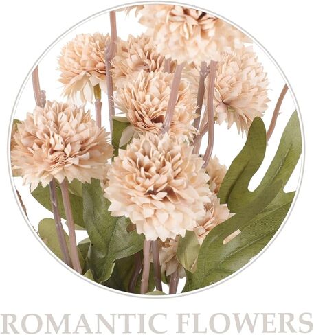 4Pcs Artificial Dandelion Flowers Arrangement for Home Decor Faux Dandelion Plants for Vases Wedding and Party Decorations Natural Look Ornament in Kuwait