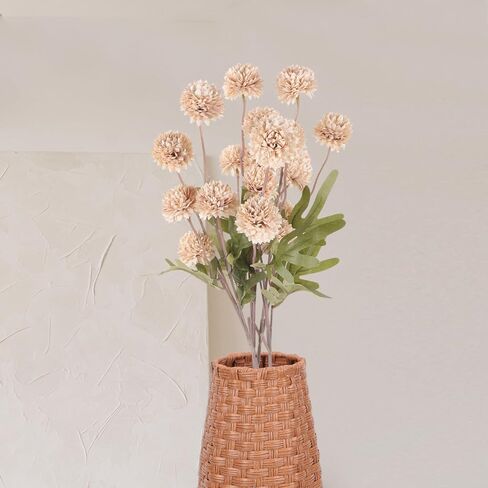 4Pcs Artificial Dandelion Flowers Arrangement for Home Decor Faux Dandelion Plants for Vases Wedding and Party Decorations Natural Look Ornament in Kuwait