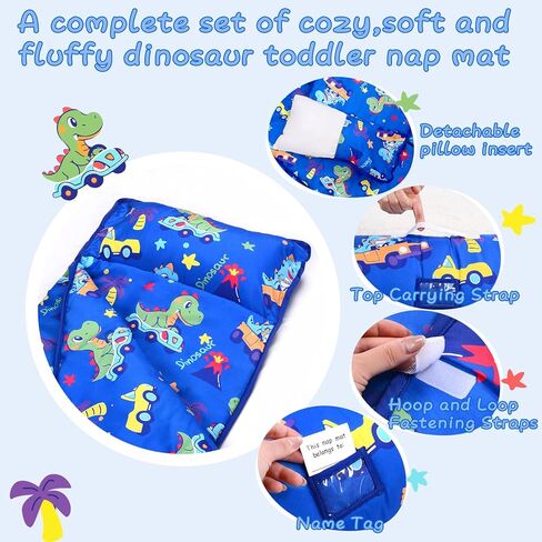 سجادة قيلولة للأطفال الصغار من كلويل لمرحلة ما قبل المدرسة مع وسادة قابلة للإزالة - أكياس نوم للأطفال الصغار - سجادة نوم ملفوفة ومحمولة للأطفال الصغار للسفر في مرحلة ما قبل المدرسة للرعاية النهارية in Kuwait