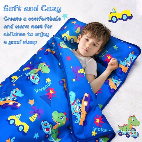 سجادة قيلولة للأطفال الصغار من كلويل لمرحلة ما قبل المدرسة مع وسادة قابلة للإزالة - أكياس نوم للأطفال الصغار - سجادة نوم ملفوفة ومحمولة للأطفال الصغار للسفر في مرحلة ما قبل المدرسة للرعاية النهارية in Kuwait