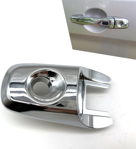 غطاء قفل مقبض الباب ، 8A8Z74218A14AA لجانب السائق الأمامي والركاب ، مثالي لتوافق مع فورد إكسبلورر ، حافة ، لينكولن MKX (Silver) in Kuwait