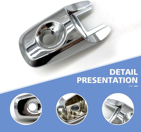 غطاء قفل مقبض الباب ، 8A8Z74218A14AA لجانب السائق الأمامي والركاب ، مثالي لتوافق مع فورد إكسبلورر ، حافة ، لينكولن MKX (Silver) in Kuwait