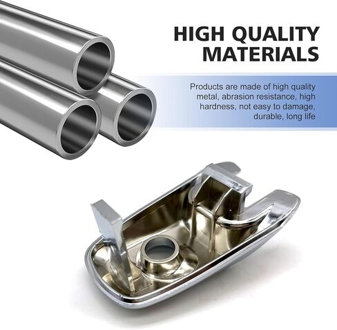 غطاء قفل مقبض الباب ، 8A8Z74218A14AA لجانب السائق الأمامي والركاب ، مثالي لتوافق مع فورد إكسبلورر ، حافة ، لينكولن MKX (Silver) in Kuwait