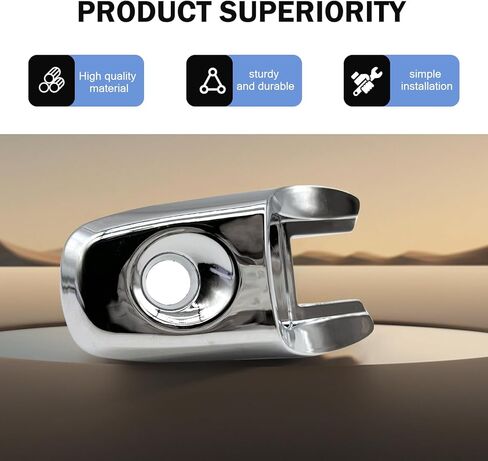 غطاء قفل مقبض الباب ، 8A8Z74218A14AA لجانب السائق الأمامي والركاب ، مثالي لتوافق مع فورد إكسبلورر ، حافة ، لينكولن MKX (Silver) in Kuwait