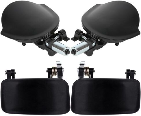 مقابض باب OCPTY الخارجي الخلفي السائق الخلفي الاستبدال الجانبي FIT 1999-2002 ل Mercury Villager Quest Outside Door Bandles Smooth Black (4pcs) in Saudi Arabia