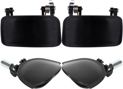 مقابض باب OCPTY الخارجي الخلفي السائق الخلفي الاستبدال الجانبي FIT 1999-2002 ل Mercury Villager Quest Outside Door Bandles Smooth Black (4pcs) in Saudi Arabia