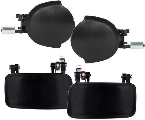 مقابض باب OCPTY الخارجي الخلفي السائق الخلفي الاستبدال الجانبي FIT 1999-2002 ل Mercury Villager Quest Outside Door Bandles Smooth Black (4pcs) in Saudi Arabia