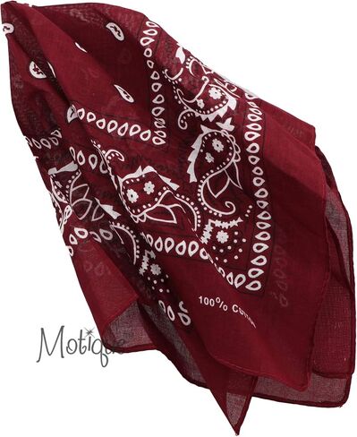 Motique Accessories بيزلي باندانا باللون الذهبي - الأرجواني in Saudi Arabia