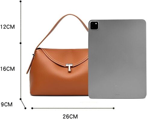 Molodo Women's Minimalist PU Leather Crossbody Bag Metal Buckle Bottom Rivets Large Capacity Commute Handbag in Saudi Arabia