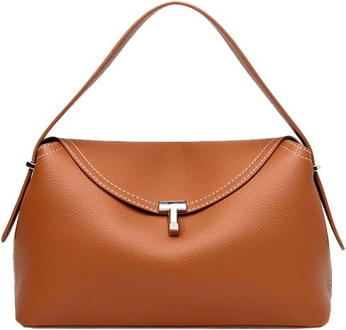 Molodo Women's Minimalist PU Leather Crossbody Bag Metal Buckle Bottom Rivets Large Capacity Commute Handbag in Saudi Arabia