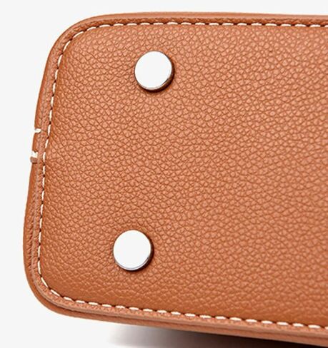 Molodo Women's Minimalist PU Leather Crossbody Bag Metal Buckle Bottom Rivets Large Capacity Commute Handbag in Saudi Arabia