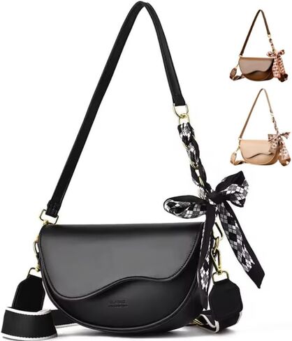 حقيبة Crossbody للنساء - محفظة كتف نباتي صغير ، وحقيبة يد ميني سفر خفيفة الوزن مع تفاصيل القوس in Saudi Arabia