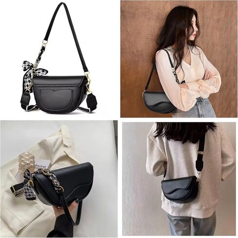 حقيبة Crossbody للنساء - محفظة كتف نباتي صغير ، وحقيبة يد ميني سفر خفيفة الوزن مع تفاصيل القوس in Saudi Arabia