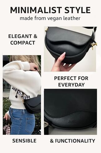 حقيبة Crossbody للنساء - محفظة كتف نباتي صغير ، وحقيبة يد ميني سفر خفيفة الوزن مع تفاصيل القوس in Saudi Arabia