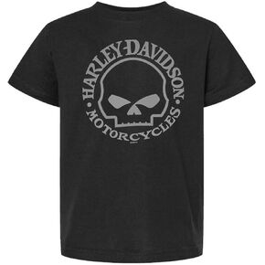 Harley-Davidson Big Boys' Willie G Skull Short Sleeve Crew-Neck Tee - Black in Kuwait