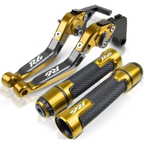 Motorbike Grips Motorcycle Brake Clutch Lever Handlebar Grip Ends for Yamaha YZF R6 2005 2006 2007 2008 2009 2010 2011 2012 2013 2014 2015 2016 Motorcycle Handle Grips End (Color : Black) in Saudi Arabia
