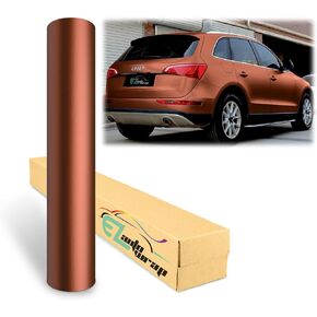 EZAUTOWRAP Satin Chrome Bronze Car Vinyl Wrap Sticker Decal Sheet with Air Release - 4"X8" (10cm x 20cm) Sample in Saudi Arabia