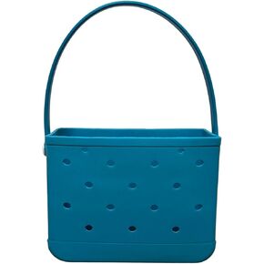 Small Rubber Beach Tote Bag, Open Top Portable Outdoor Travel Bag for Beach Picnic Pool Outings in Kuwait