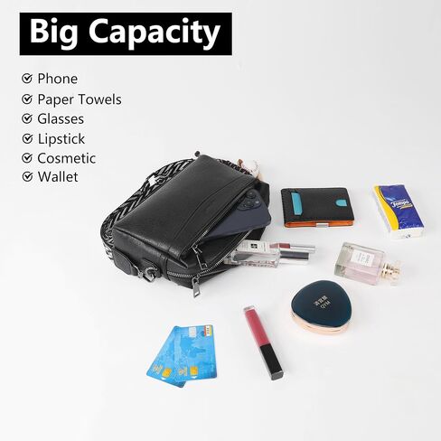 Crossbody يحافظ على Crossbody البسيط مع حزام الكتف قابل للإزالة ، حقيبة كروس متعددة الجيبات للنساء in Kuwait