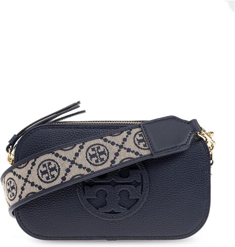Tory Burch Women's Navy Pebbled Leather Mini Miller Crossbody Bag, One Size in Kuwait