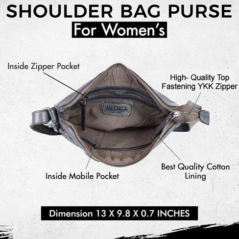Genuine Leather Crossbody Sling Bag for Women, Purse for Women Trendy Casual Office Bag with Adjustable Strap in Saudi Arabia