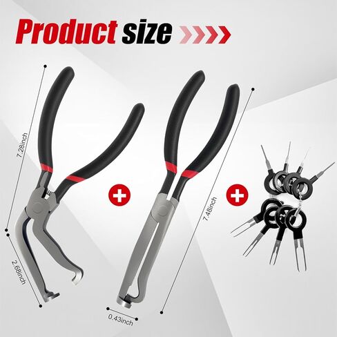 3pcs cliers electrical disconnect ، phelectrical connector cliers 37960،37980 ، فاصل موصل أداة إزالة الموصل الكهربائي 13120 ، مجموعة أداة فصل خط الوقود in Kuwait