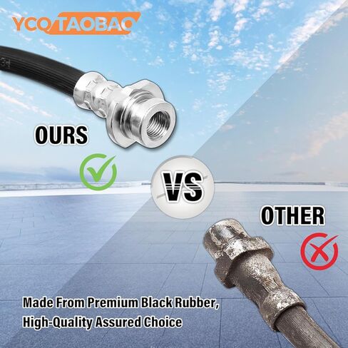 Rear Brake Hose 2PC Compatible with Grand Vitara 2001-2001 Compatible with Vitara 1999-2004 Compatible with XL-7 2002-2006 Compatible with Chevrolet Tracker 2000-2004 in Saudi Arabia