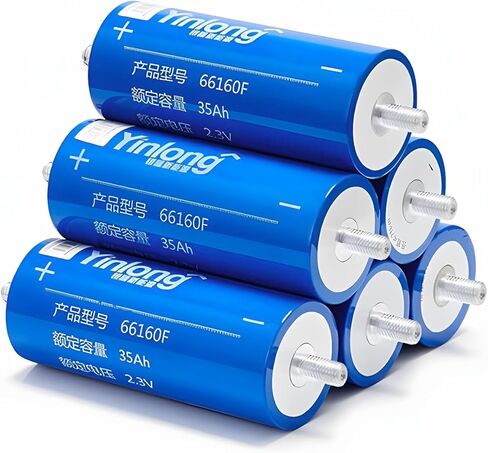 6pcs New Yinlong 66160 35AH LTO Battery Cell Lithium titanate بطارية 66160F 2.3V بطاريات قابلة لإعادة الشحن لنظام الصوت والطاقة in Saudi Arabia